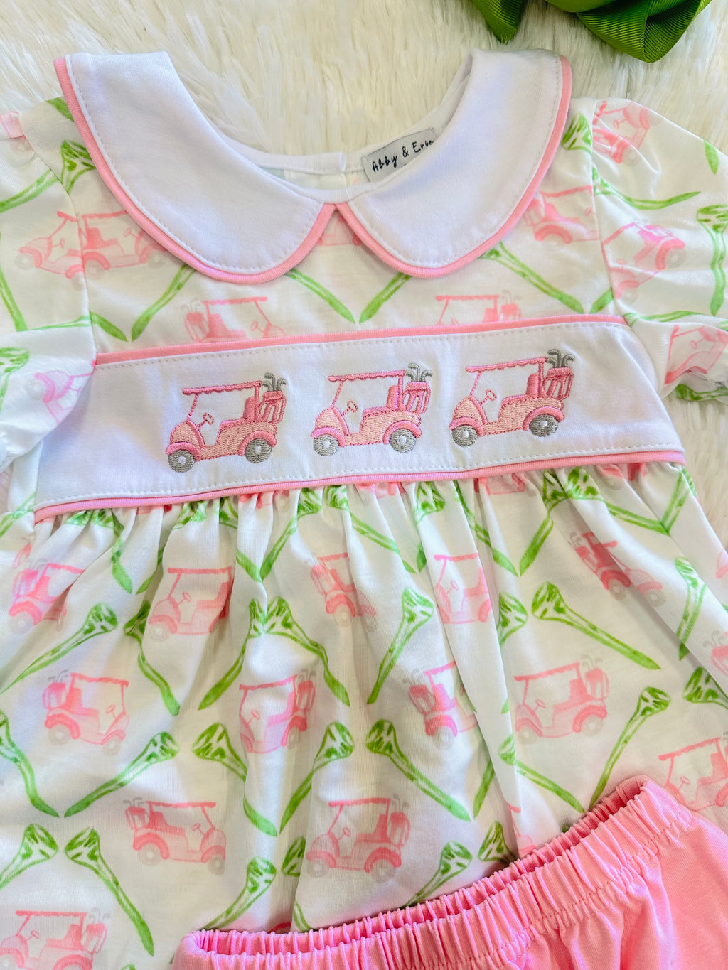 Green Golf Cart Bloomer Set