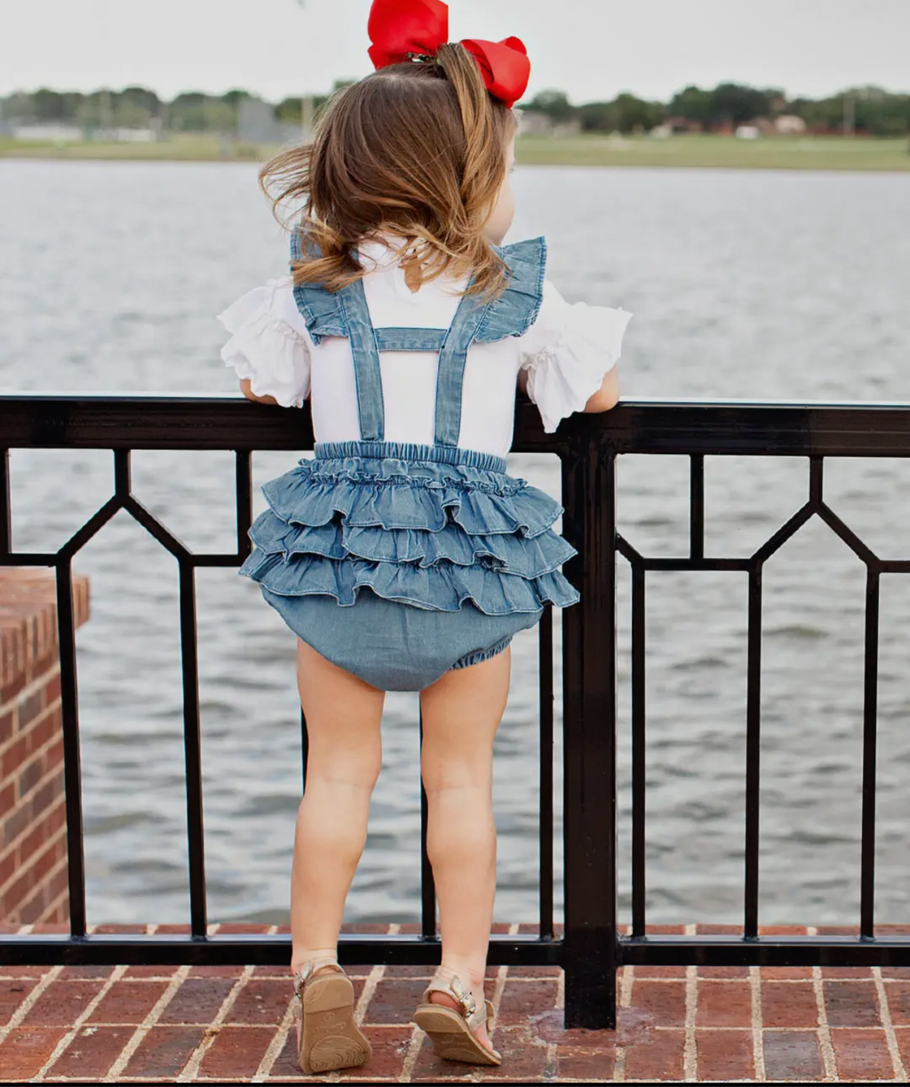 Denim Rufffled Butts Bubble