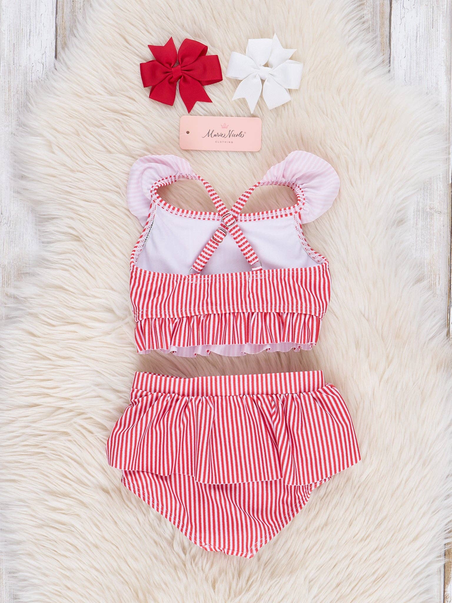 Happy Crab Striped Swimsuit
