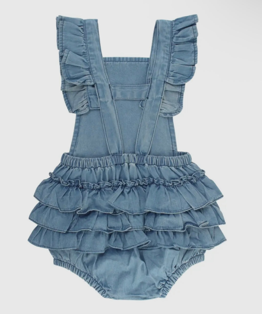 Denim Rufffled Butts Bubble