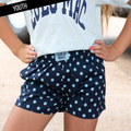 Navy/Light Blue Polka Dot KIDS SHORTS