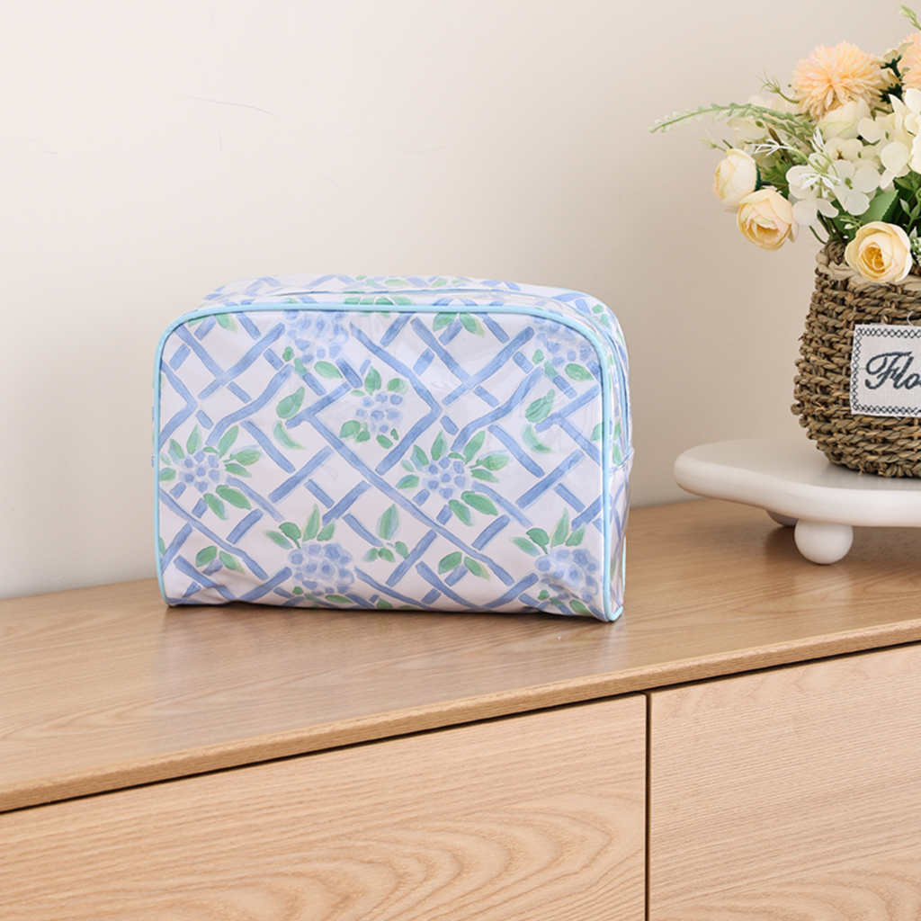 PVC Clear Coat Cosmetic Bag Make up Case Embroidery Blank