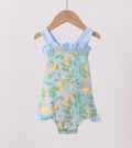 Lemon Print Ruffle Bubble