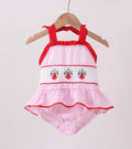Seersucker Strawberry Swimsuit