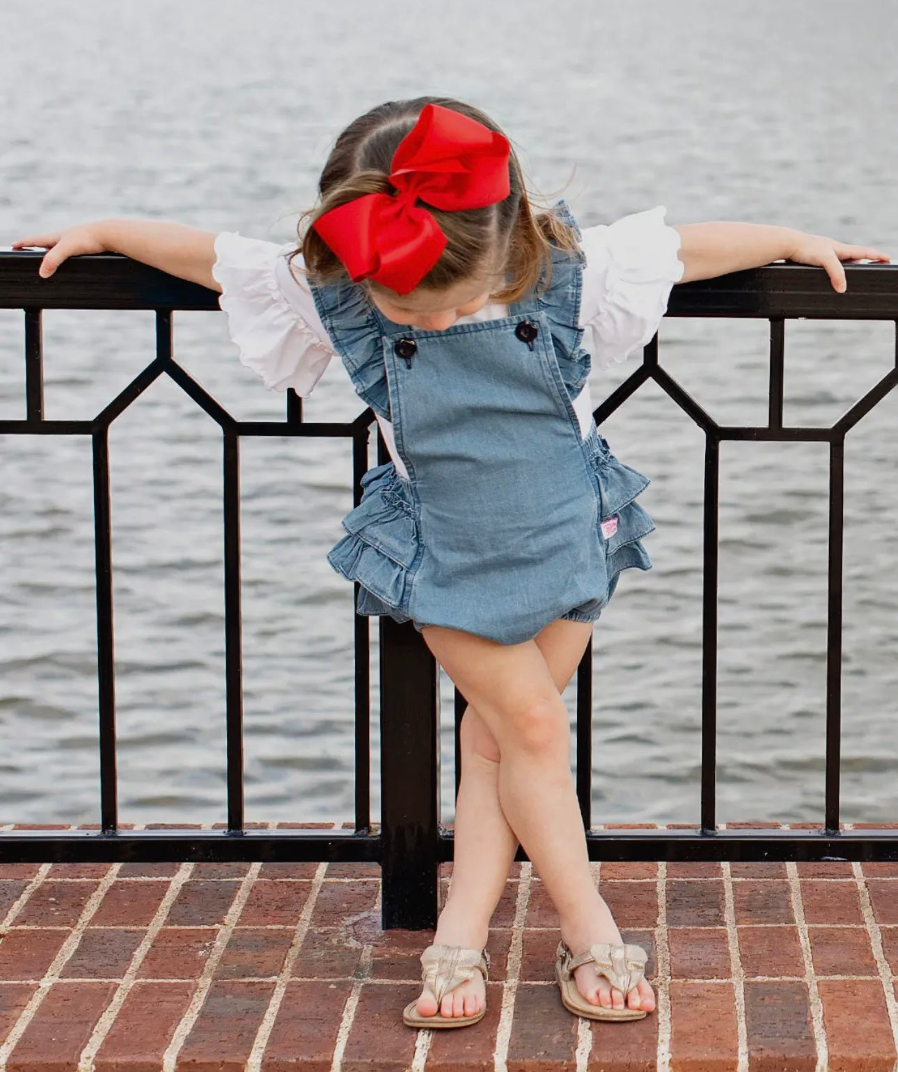 Denim Rufffled Butts Bubble