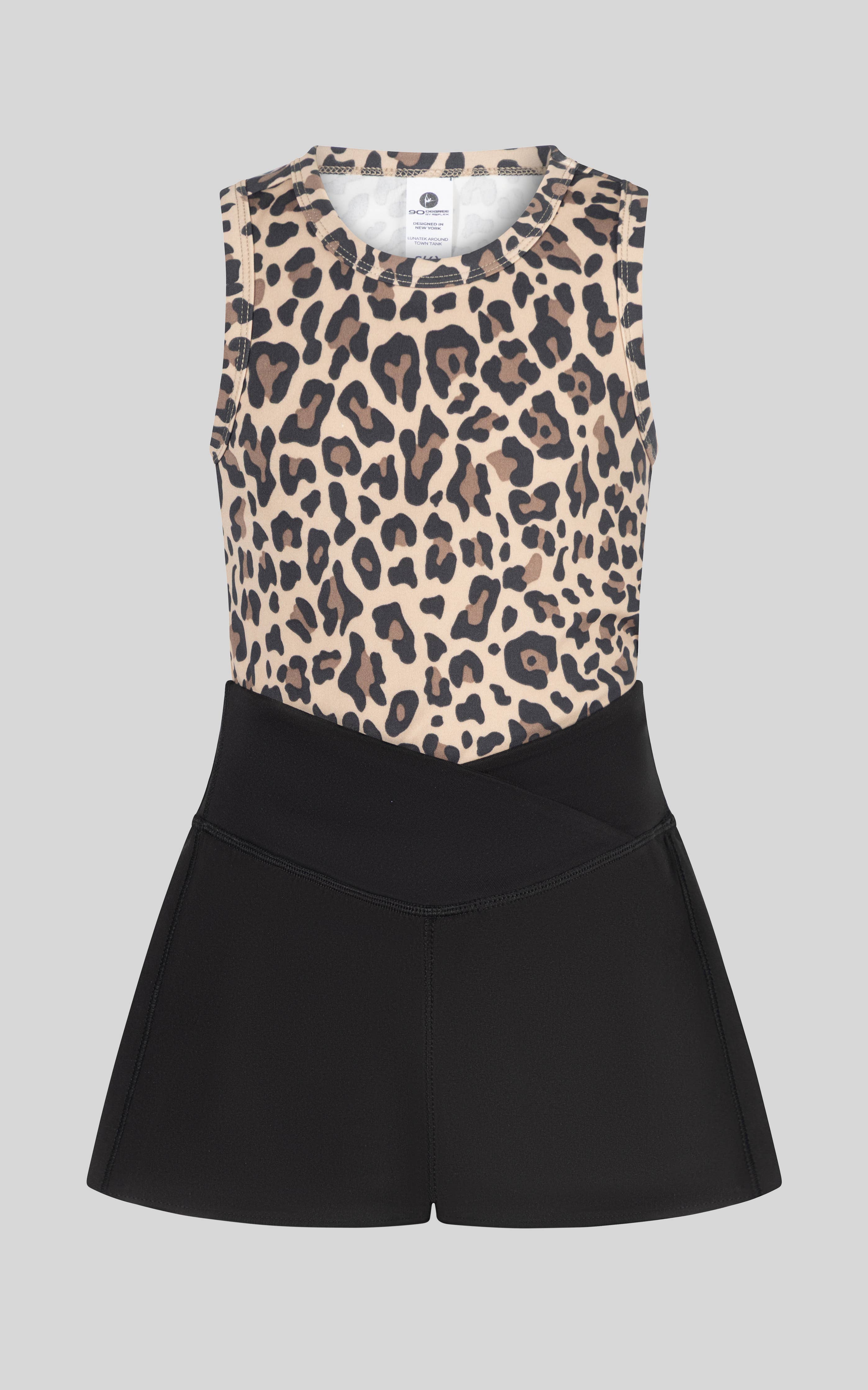 Little Girls Printed Tank and Crossover Shorts Set