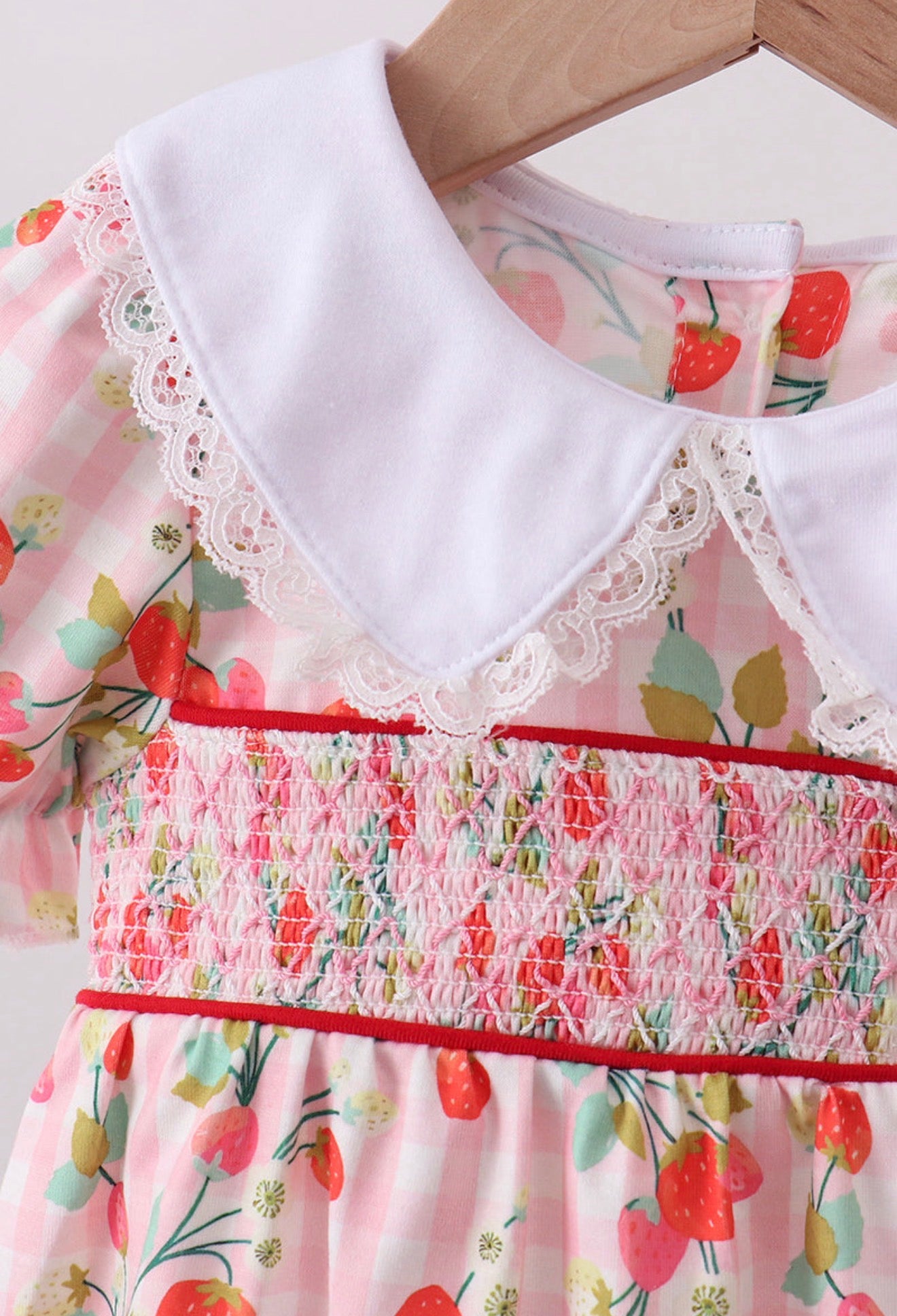 Strawberry Smocked Bloomers Set
