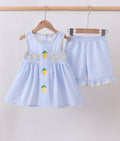 Seersucker Lemon Short Set