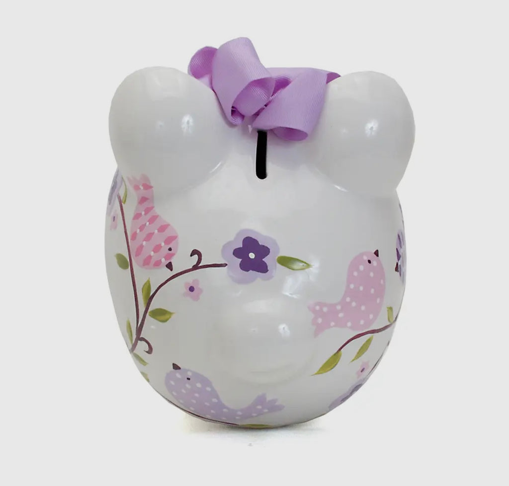 Purple Bird Piggy Bank