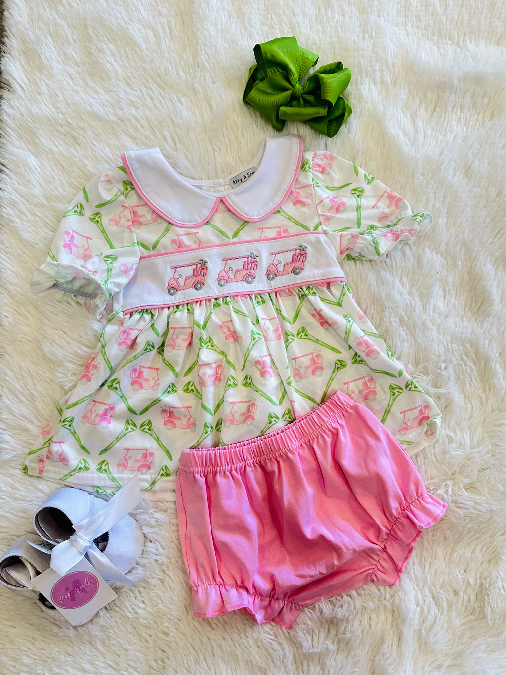 Green Golf Cart Bloomer Set