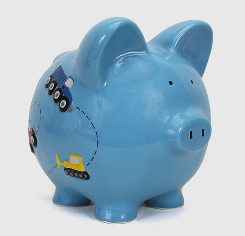 Blue Construction Pig