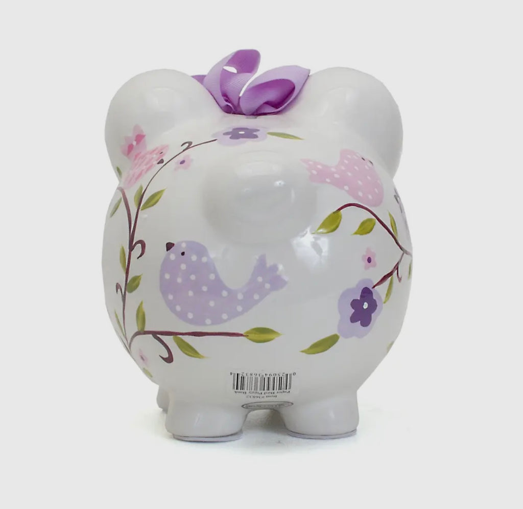 Purple Bird Piggy Bank