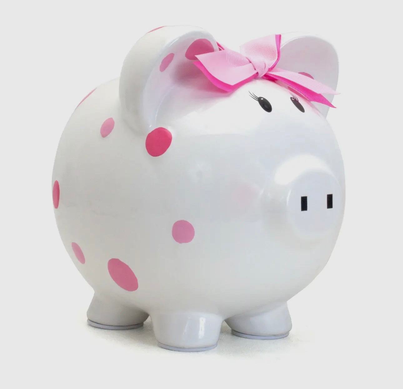 Pink Multi Dot Piggy Bank