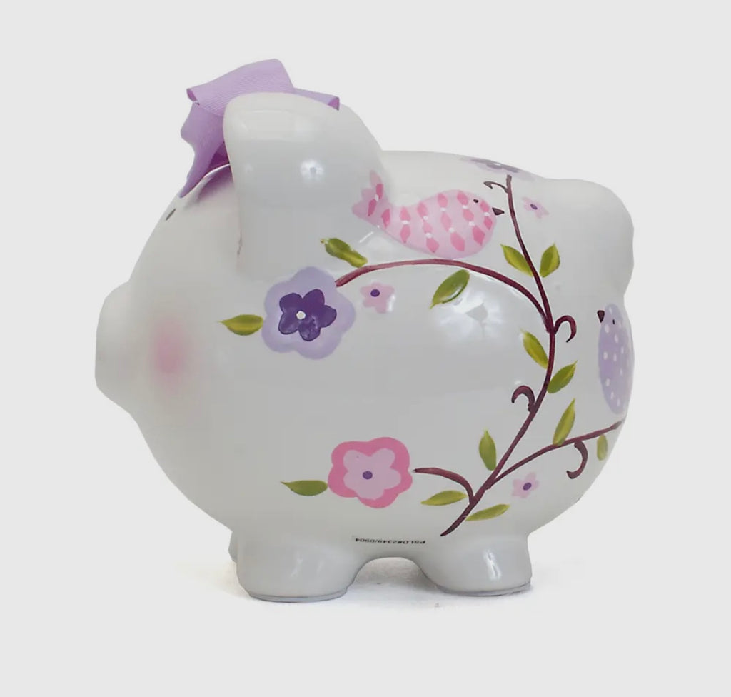 Purple Bird Piggy Bank
