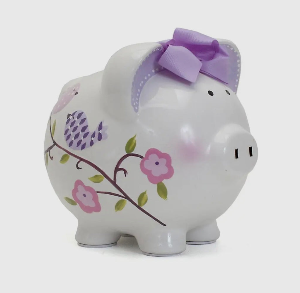 Purple Bird Piggy Bank
