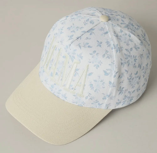 Blue Floral MAMA Hat