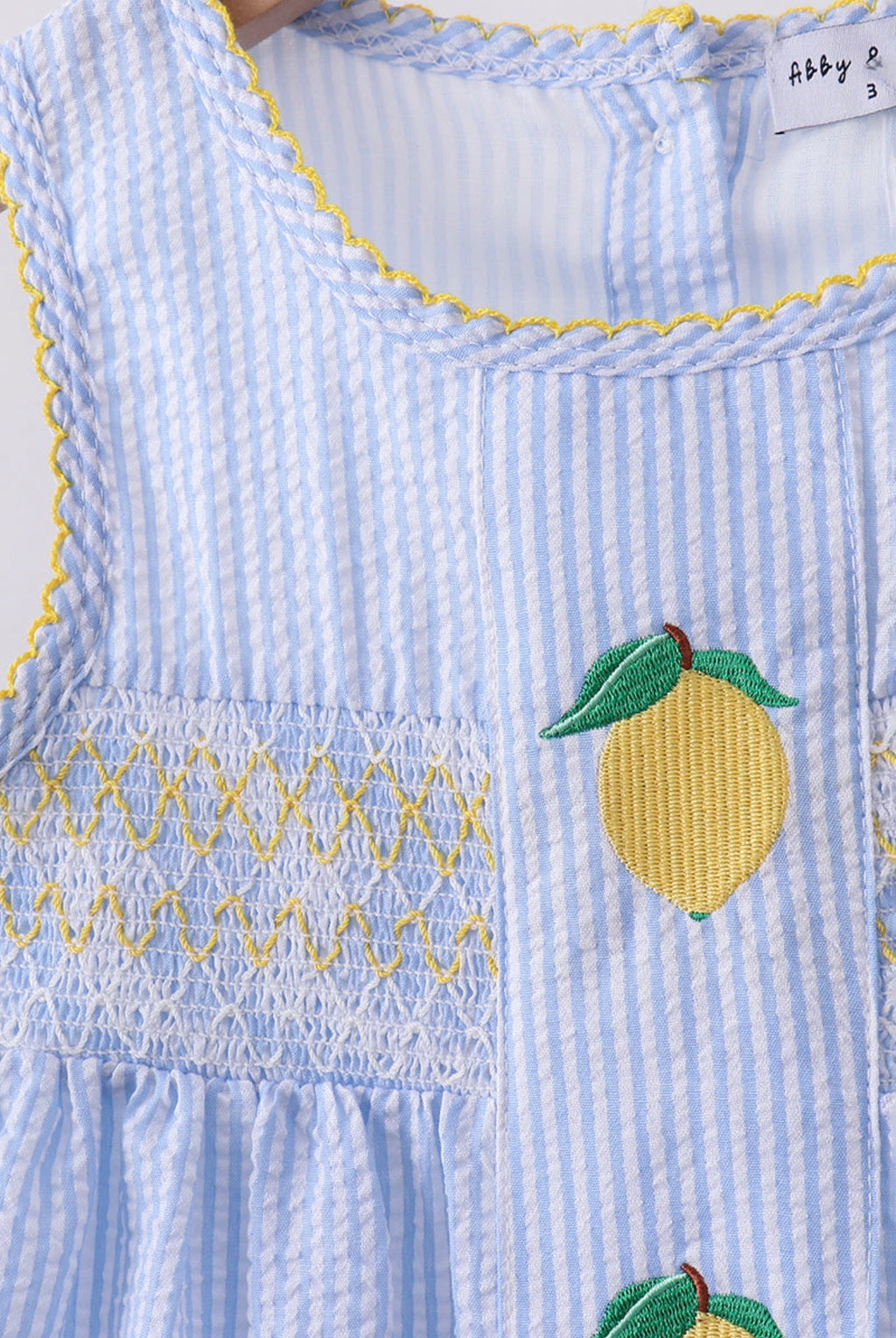 Seersucker Lemon Short Set