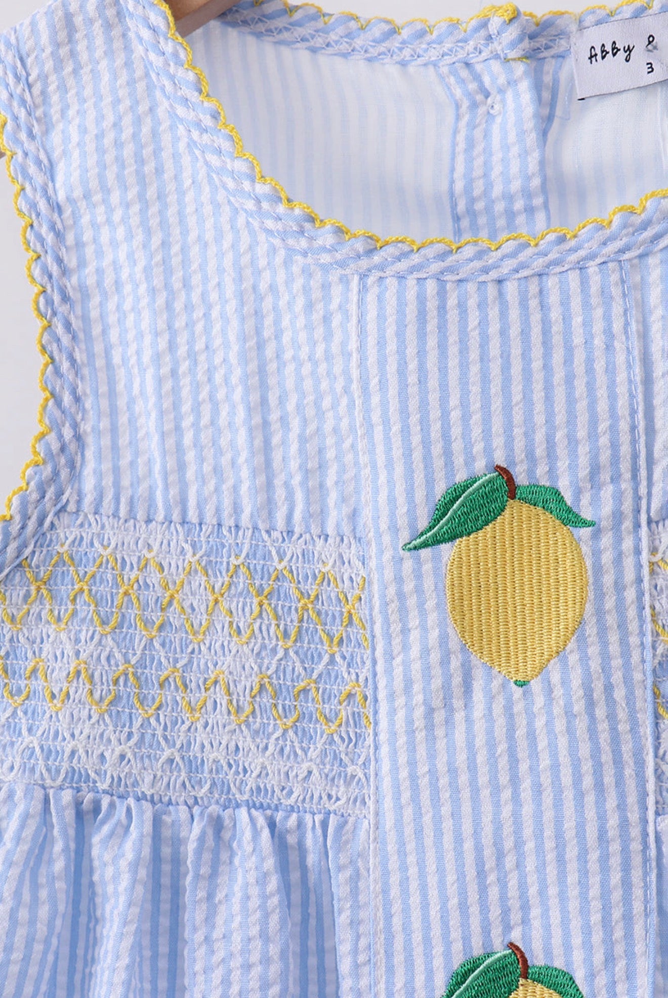 Seersucker Lemon Short Set