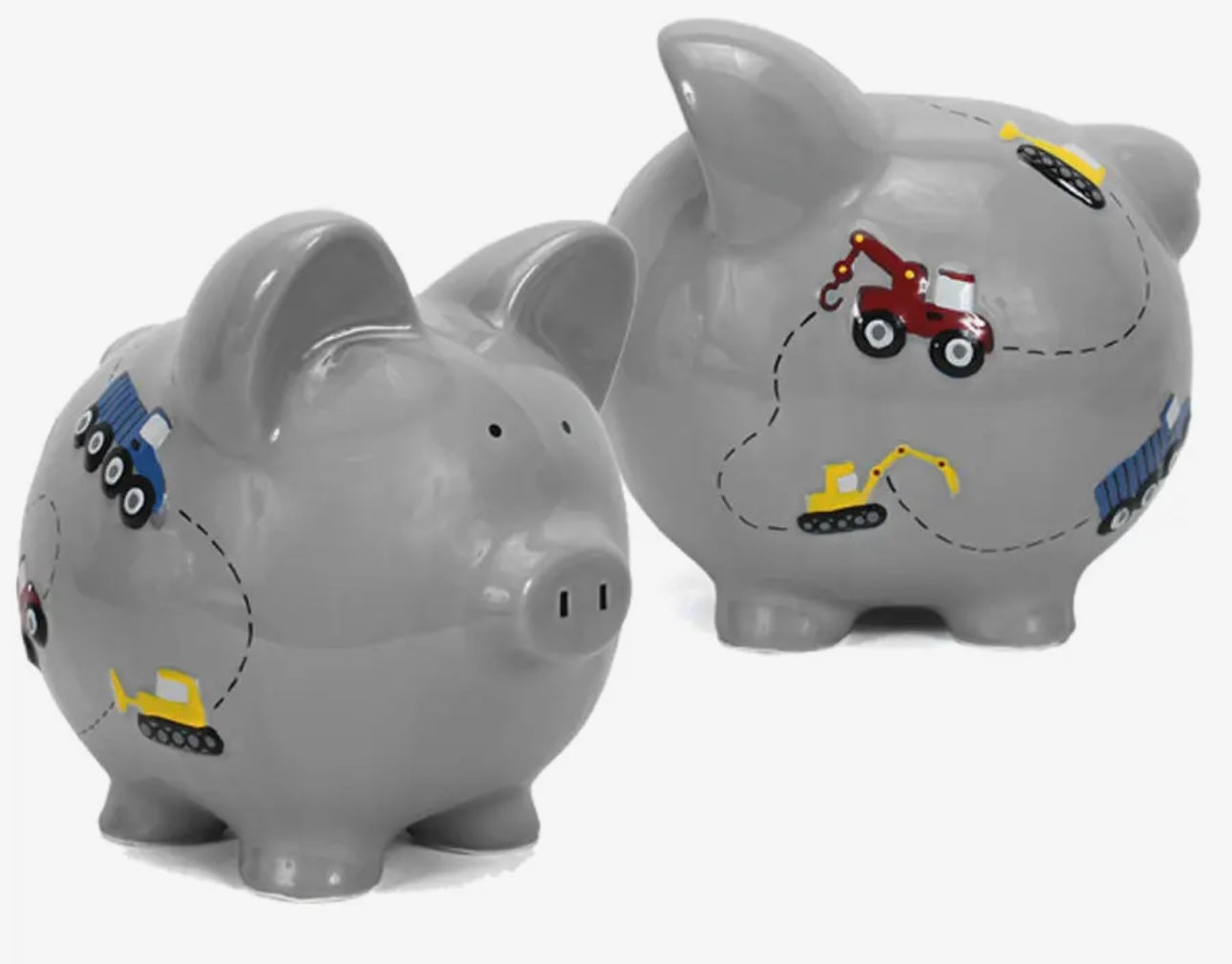 Gray Construction Piggy Bank