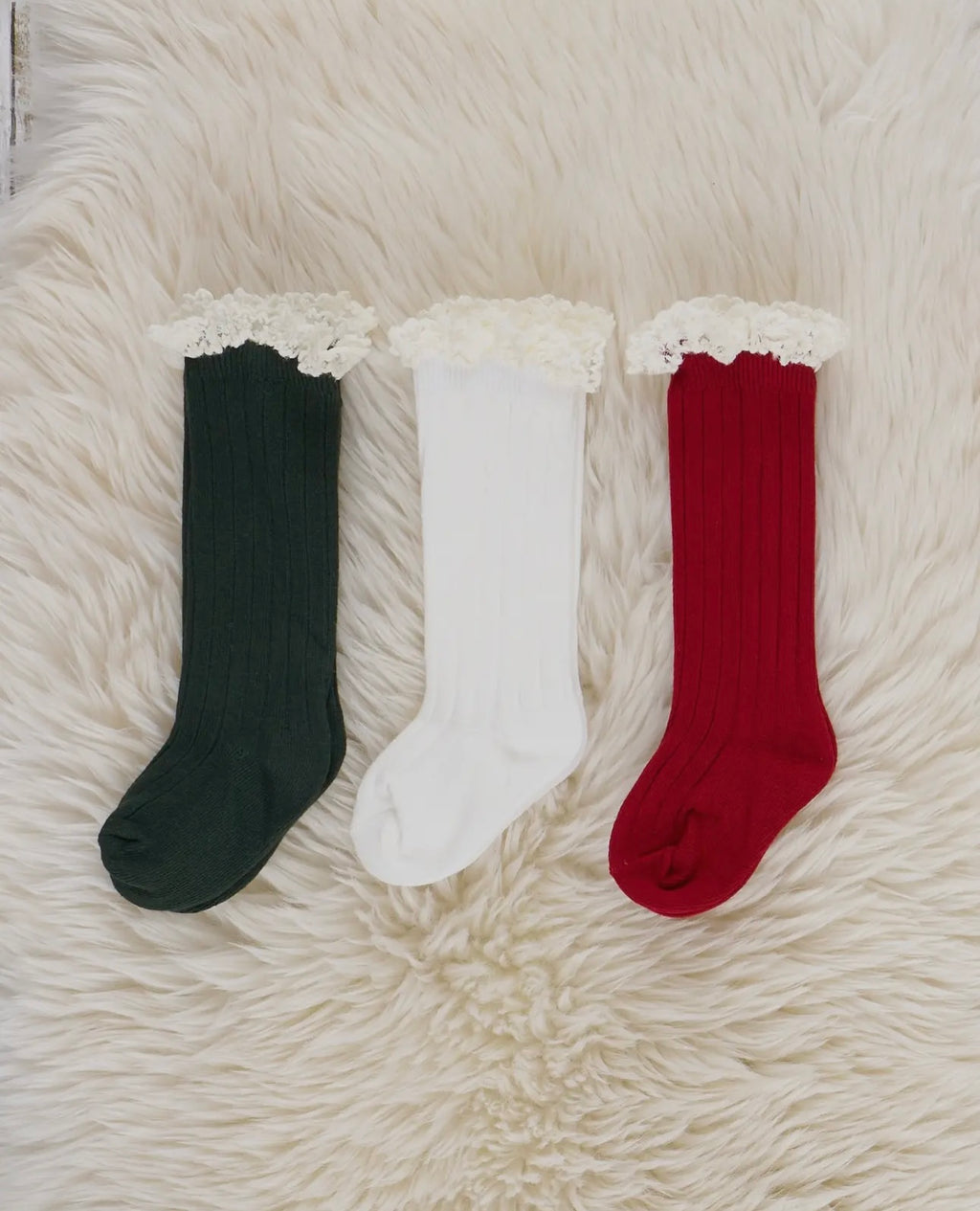 Lace Trim Knee High socks