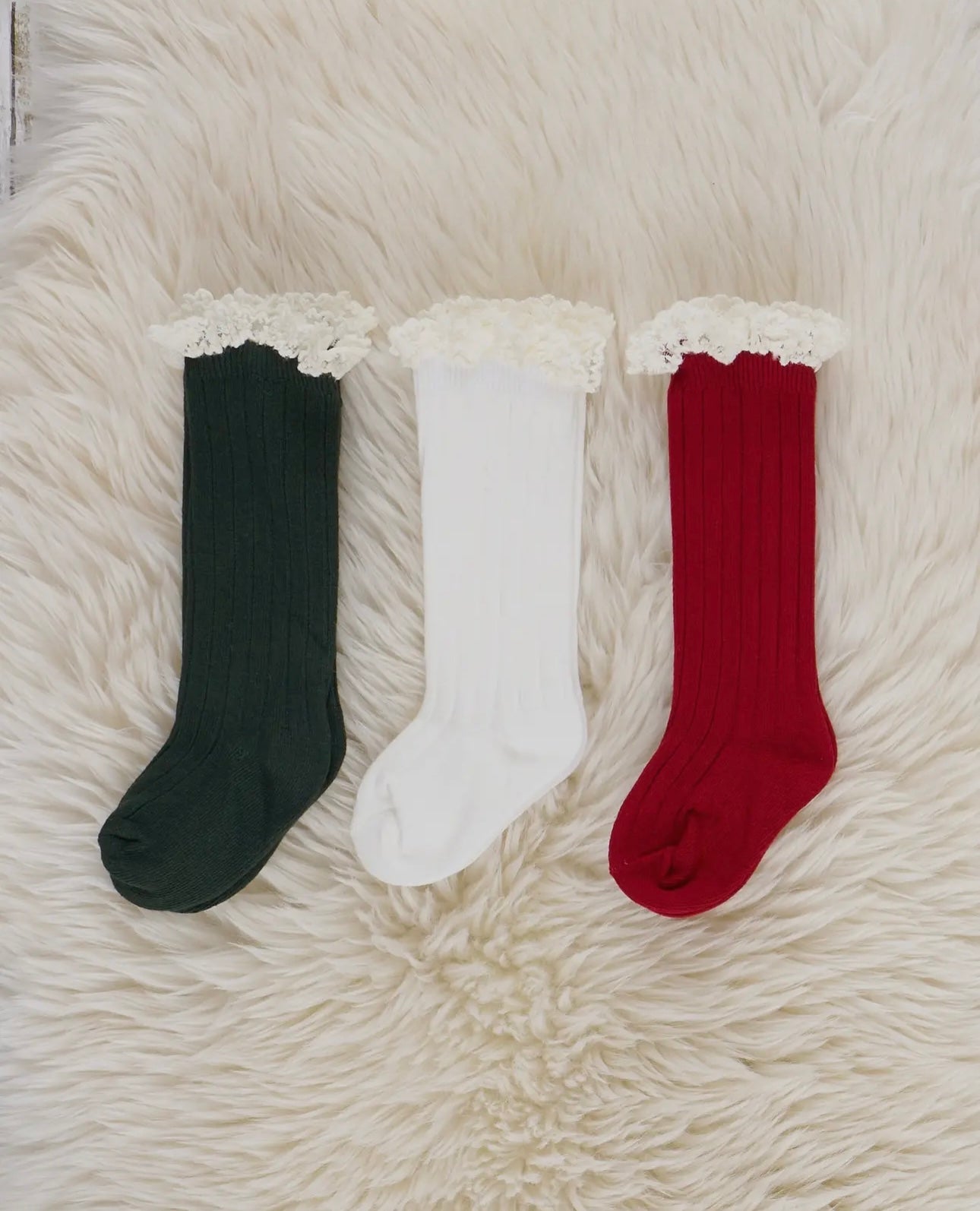 Lace Trim Knee High socks