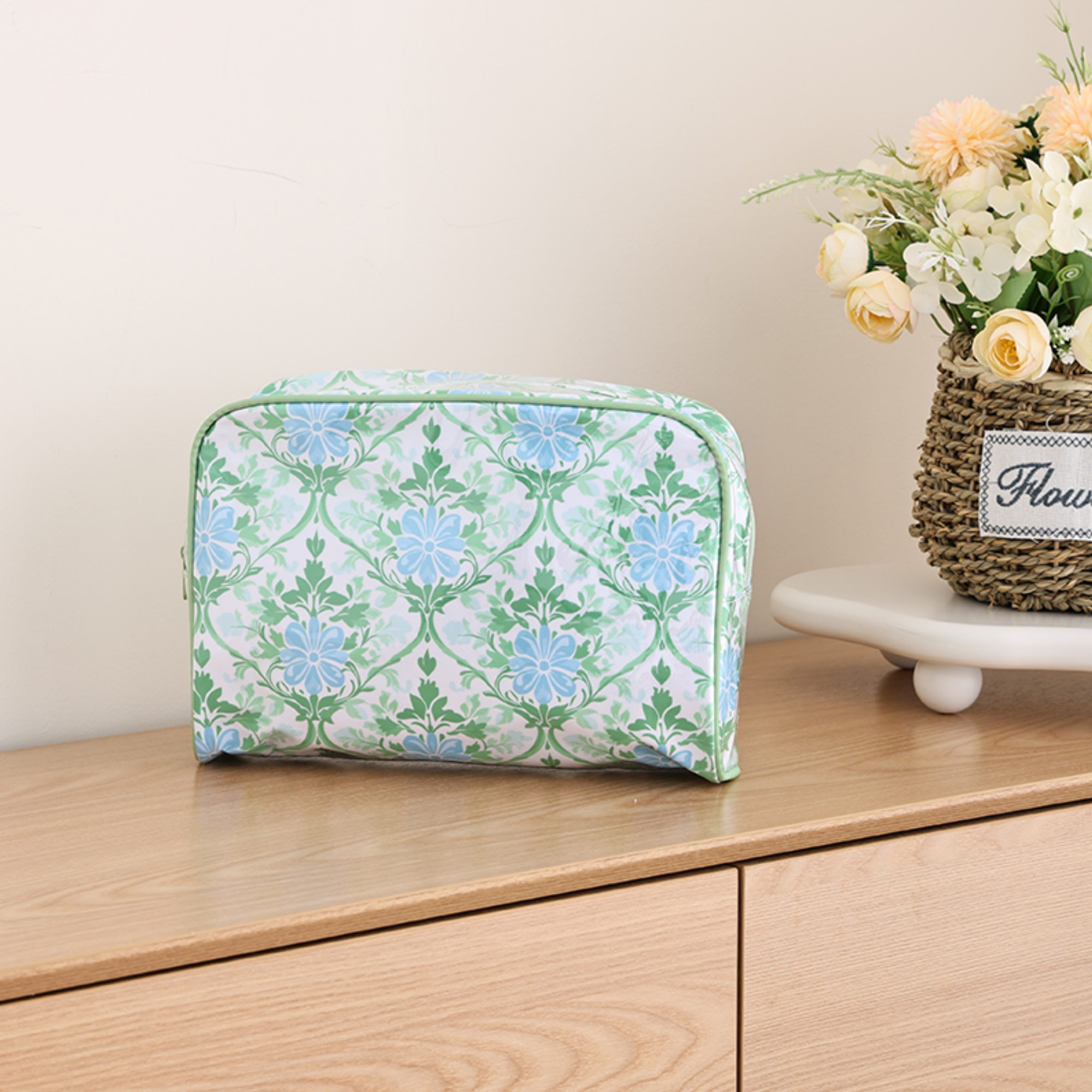 PVC Clear Coat Cosmetic Bag Make up Case Embroidery Blank