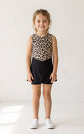 Little Girls Printed Tank and Crossover Shorts Set