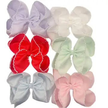 6in Moonstitch Hairbow