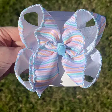 Pastel Stripes Bow